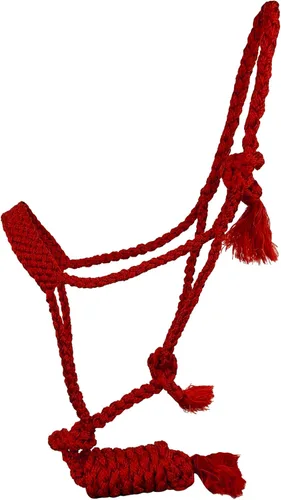 Vista 4 de Showman Cinta de nailon tejido halter con correa extraíble de 8 pies