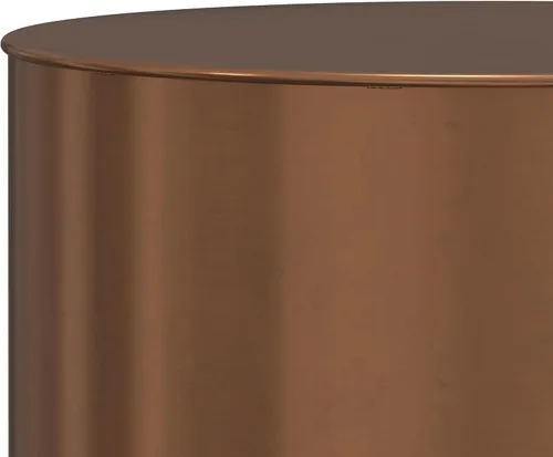 Vista 8 de SIMPLIHOME Curtis - Mesa cilíndrica industrial de metal de 16 pulgadas de ancho en negro degradado/cobre, totalmente montada, para sala de estar