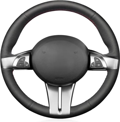 Vista 5 de MEWANT Funda para volante con bordado personalizado para BMW Z4 E85 Roadster E86 Coupe 2003-2008 con costura a mano Custom Fit for BMW Z4 E85