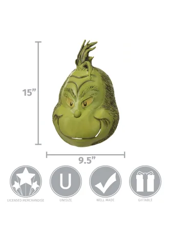 Vista 4 de Máscara Deluxe de Grinch Multicolor
