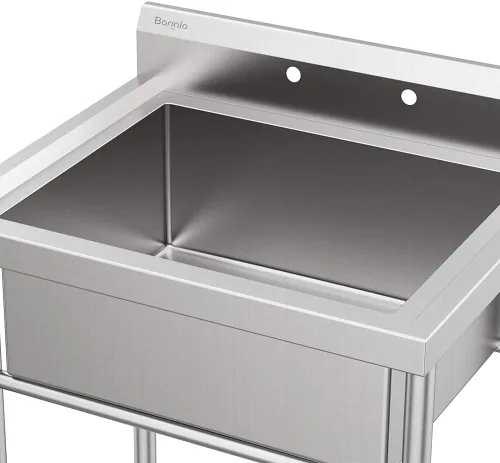 Vista 7 de VINGLI Fregaderos utilitarios independientes mejorados de 28" de acero inoxidable 304 para cuarto de lavandería con protector contra salpicaduras