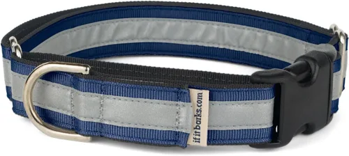 Vista 10 de If It Barks Collar Martingala reflectante de 1" para perros, ajustable, fabricado en Estados Unidos, pequeño, oro amarillo Amarillo Oro
