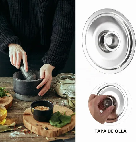 Vista 8 de DOITOOL Cubierta de olla de condimento de acero inoxidable de 5.51 pulgadas, tapa para ollas de especias, accesorio de cocina para proteger