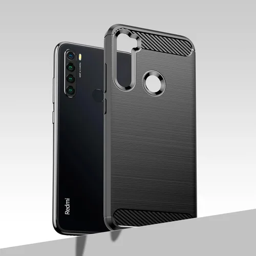 Vista 5 de Funda protectora para Xiaomi Redmi Note 8 de fibra de carbono, TPU suave, antideslizante, duradera, ligera, protectora para Redmi Note 8, negro