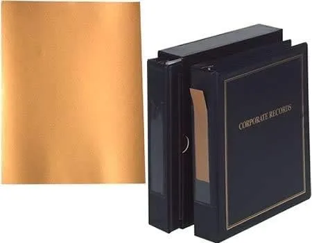 Vista 2 de Corporate Kit ThriftKit Combo: Binder, estuche, índice de Stock Certificados, pestañas, Negro