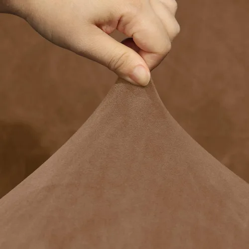 Vista 4 de Juego de 4/6/2 fundas elásticas de terciopelo para silla lateral con respaldo de alas con brazos pequeños, juego de 4/6/2 fundas protectoras