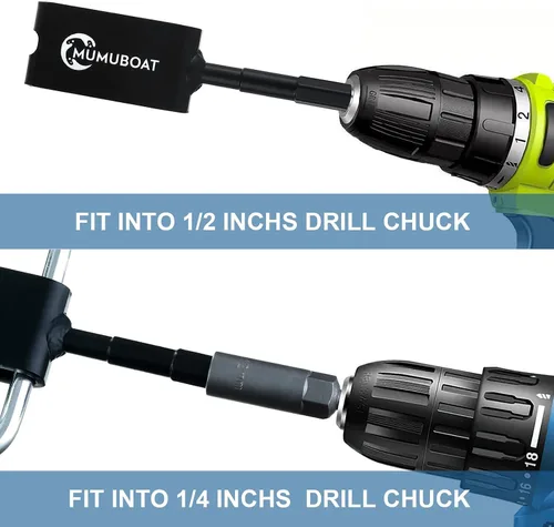 Vista 5 de Ice Anchor Drill Adapter, Ice Fishing Shelter Accessories, Universal for Ice Anchors