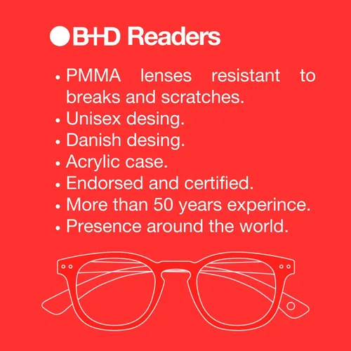 Vista 5 de B + D Reading glasses - Brand Max Readers - Material frame and temple: PC - Temples with flex Unisex