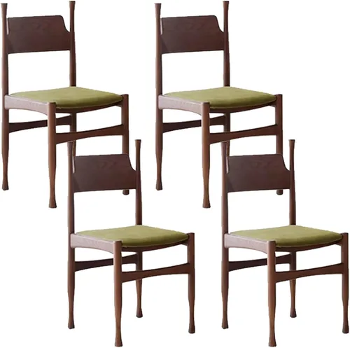 Vista 25 de Sillas de comedor, modernas sillas de comedor de madera, silla de cocina tapizada, taburete sin brazos de granja, silla ocasional para cocina, sala