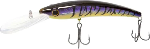 Vista 8 de Bill Lewis Pesca Lipless Realista Trolling Preciso Walleye Crankbait Lite con dos grandes Mustad Triple Grips BH Wonderbread en blanco
