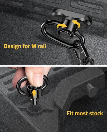 Vista 7 de CVLIFE Soporte Giratorio para Cabestrillo 1.25" Montura Tradicional de Cabestrillo para Cabestrillo de Dos Puntos 1.25 in Sling Swivels and Sling
