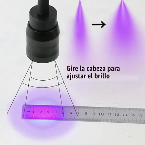 Vista 2 de Luz UV para extensión de pestañas, lámpara de pestañas ajustable, pedal de pie LED, luz de curado de gel UV