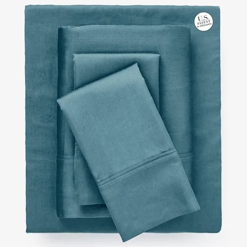 Vista 7 de BrylaneHome Bed Tite - Juego de sábanas de 500 hilos, tamaño matrimonial, color gris