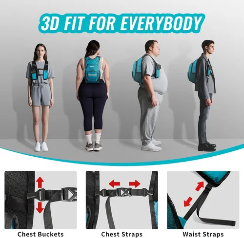 Vista 4 de HOZMOZ Mochila de senderismo pequeña de 10L para mujeres y hombres, mochila plegable de viaje, mochila plegable para acampar y senderismo