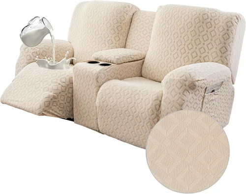 Vista 34 de Gennia Funda Impermeable para Silla Reclinable, Fundas Elásticas para Sofá Reclinable con Bolsillos, Fundas Lavables para Silla Reclinable Lazy Boy