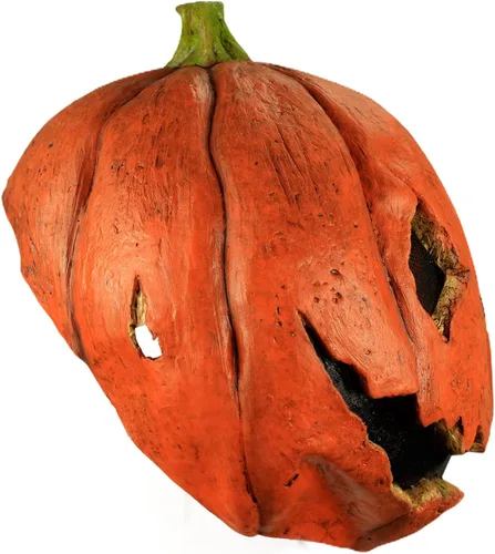 Vista 2 de Ghoulish Productions Máscara de calabaza de anoche. Máscara de calabaza de Halloween, máscara de calabaza para adultos, máscara de calabaza