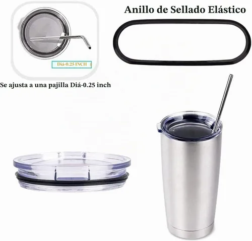 Vista 5 de Tapas de vaso de 20 onzas de repuesto, a prueba de derrames, resistentes a salpicaduras, tapas para vaso YETI Rambler, Old Style Rtic y más tazas