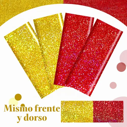 Vista 9 de Mantel de mesa láser de carnaval rojo y dorado de 40" x 108" brillante para Navidad, holográfico, de plástico, para fiestas de cumpleaños