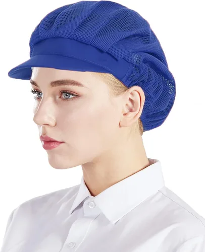 Vista 8 de Nanxson 3 piezas Gorra de chef para cocina, gorro de cocina, redes para el cabello de malla, servicio de alimentos CF9033 Negro*3 piezas