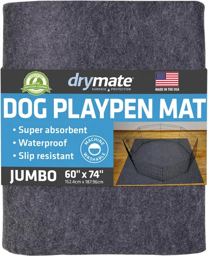 Vista 13 de Drymate Paquete de 2 almohadillas lavables para orina de perros (29"x36"), impermeables, absorbentes, antideslizantes, reutilizables, alfombrillas