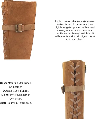Vista 5 de Vintage Foundry Co. Women's Naomi Handmade Mid Calf Boots w Adjustable Single Strap Laces Full Side Zipper Lug Sole Platform Casual Motorcycle