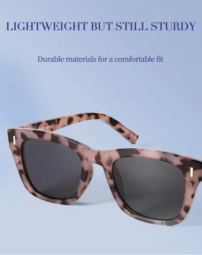 Vista 5 de LVIOE Gafas de sol polarizadas modernas para mujer, protección UV400, modernas LS0321