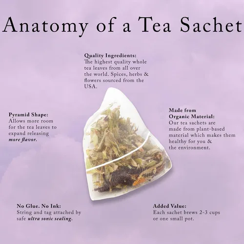 Vista 6 de Tés para niños de flores de manzana dulce de La Tea Dah, Té de Rooibos y canela de manzana para niños, sin cafeína, tés afrutados para pequeñas