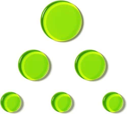 Vista 5 de MINI Drum Gel Dampers – Alien Green – 6 almohadillas en 3 tamaños – Estuche de almacenamiento incluido Verde alien