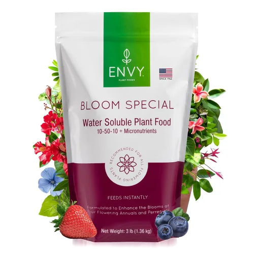 Vista 10 de ENVY Bloom Special Professional Grade (10-50-10) Alimento vegetal soluble en agua, promueve flores más grandes y hermosas (1.5 libras)