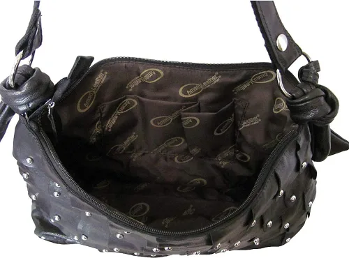 Vista 4 de Amerileather Bolso de cuero Miao (#1708-2), Marrón