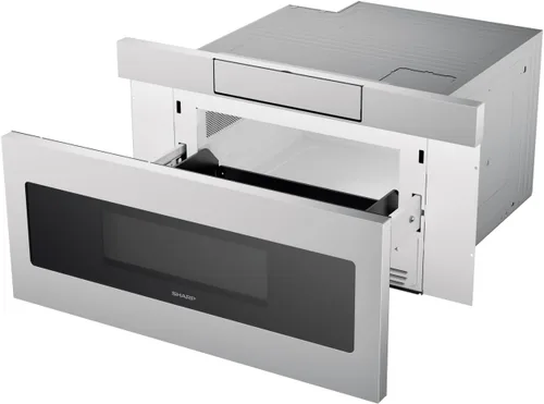 Vista 4 de SHARP SMD3070ASY - Horno de microondas con cajón, 30 pulgadas, 1.2 pies cúbicos, 950 vatios, panel de control táctil en ángulo oculto con pantalla