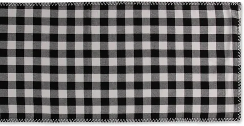 Vista 7 de DII Buffalo Check, colección reversible, camino de mesa, 14x72, rojo y negro