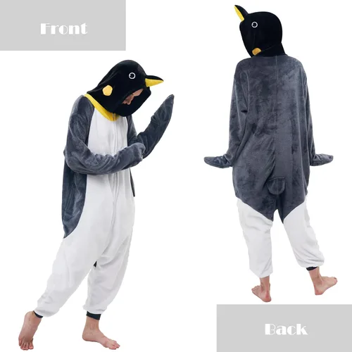 Vista 3 de NEWCOSPLAY Unisex Adult Onesie Pajamas Animal One Piece Costume Cosplay Sleepwear