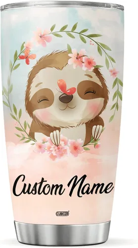 Vista 22 de CUBICER Vaso de café personalizado con diseño de oso y tapa aislada, regalos de Navidad para niños, mujeres y adultos, tazas de acero inoxidable