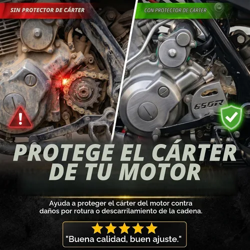 Vista 2 de Raptor 660R - Protector de caja de acero inoxidable cepillado – Cubierta de piñón resistente y guía de cadena Reemplazo directo para OEM