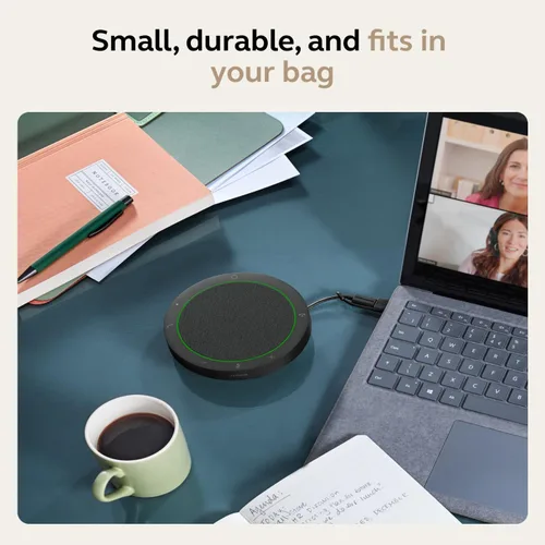 Vista 8 de Jabra Speak2 75 SE (segunda edición) Altavoz inalámbrico Bluetooth – 4 micrófonos con cancelación de ruido, altavoces de 2.559 in – Nueva función
