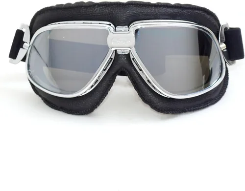 Vista 12 de CRG Sports goggle estilo vintage, aviador para motocicleta T11 - Clásico