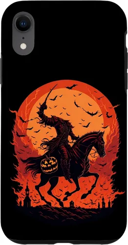 Vista 25 de Halloween Scary Pumpkin Headless Horseman Case for iPhone 17