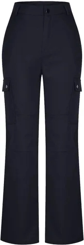 Vista 5 de SHOPESSA Pantalones cargo para mujer con bolsillos, pantalones cargo de cintura alta, pantalones largos casuales de senderismo, pantalones