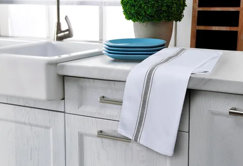 Vista 4 de Utopia Towels Paquete de 12 paños de cocina negros de 15 x 25 pulgadas, 100% algodón hilado en anillo