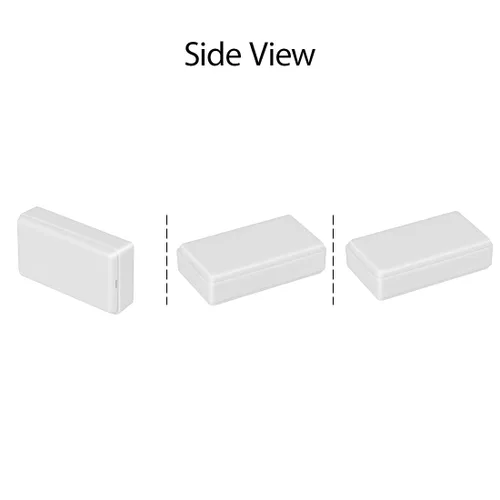Vista 6 de LeMotech Caja de proyectos 10 piezas de plástico ABS, caja de conexiones eléctricas pequeña para electrónica, color blanco 1,97 x 1,10 x 0,59