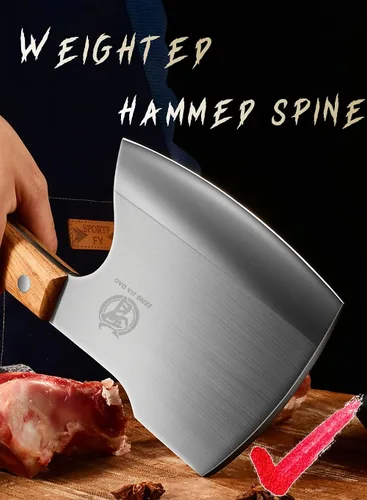 Vista 4 de Cuchillo de carnicero para carne, cuchillo de carnicero resistente, cuchillo de corte de huesos de 6 pulgadas, cuchillo de corte de acero