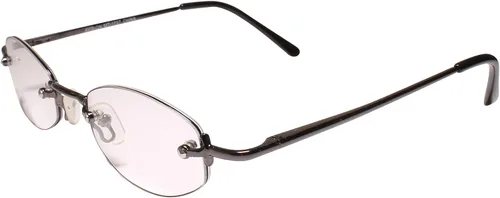 Vista 2 de Clásico Vintage Retro Indie 70s 80s Look Rimless Oval Clear Lens Gafas
