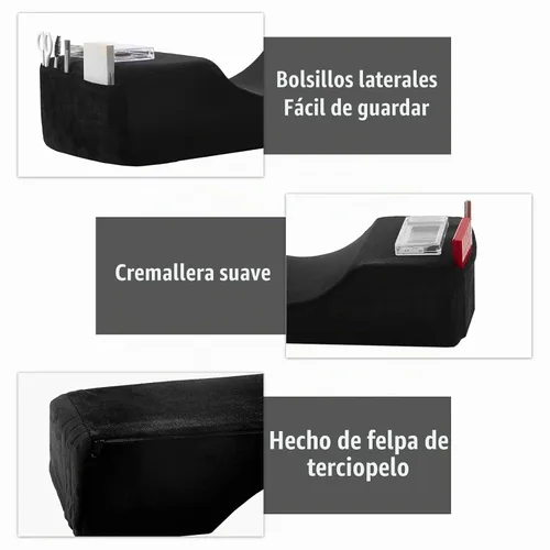 Vista 4 de Almohada Cómoda para Extensión de Pestañas, Almohada de Espuma Viscoelástica con Contorno Cervical para Soporte al Dormir, Almohada para Injerto