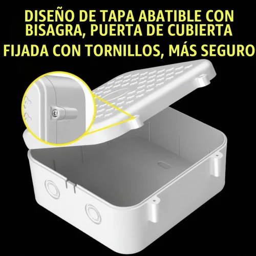 Vista 6 de Paquete de 2 cajas de conexiones para cámara de seguridad cuadrada de 5.5 pulgadas, soporte de salida de cámara de cúpula universal, caja