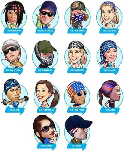 Vista 7 de VPK - Pasamontañas para el cuello, para motociclismo, pesca, ciclismo, sol y deportes