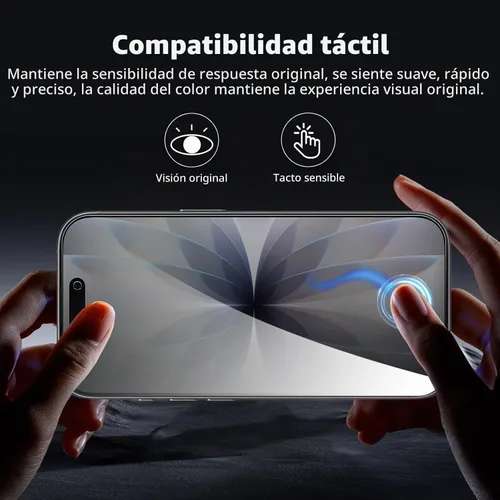Vista 8 de Paquete de 2+2 protectores de pantalla de privacidad para iPhone 17 con protector de lente de cámara, película de protección de vidrio templado
