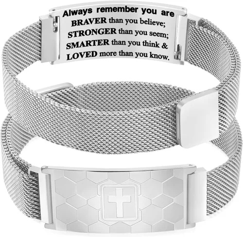 Vista 57 de Regalos de graduación, pulsera de fútbol, fútbol, baloncesto, béisbol, regalos de pulsera, pulseras de cruz de fe para hombres, bautismo, primera