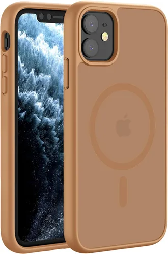 Vista 52 de Hualele - Funda magnética para iPhone 13 Pro, compatible con MagSafe, grado militar, a prueba de caídas, translúcida mate, parte trasera dura, borde
