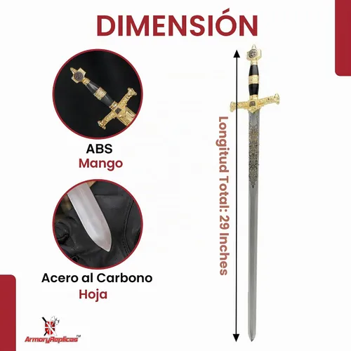 Vista 2 de Armory Replicas™ - Gran espada del rey Salomón y tamaños para coleccionistas y entusiastas - Opciones diversas para cada entusiasta de la espada